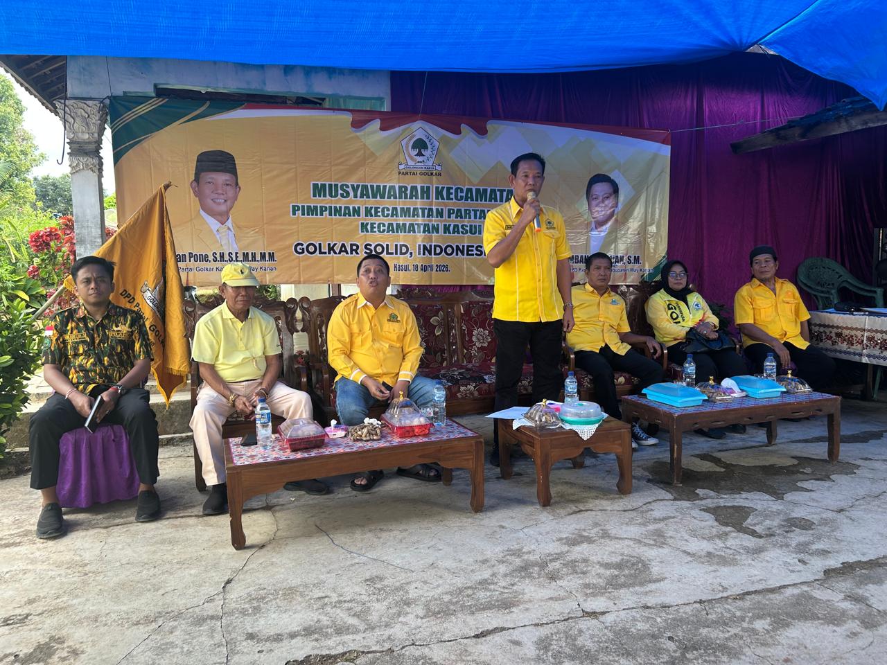 Darlian Pone Buka Muscam PK Partai Golkar Kecamatan Kasui, Dilanjutkan Gerakan Lampung Menanam