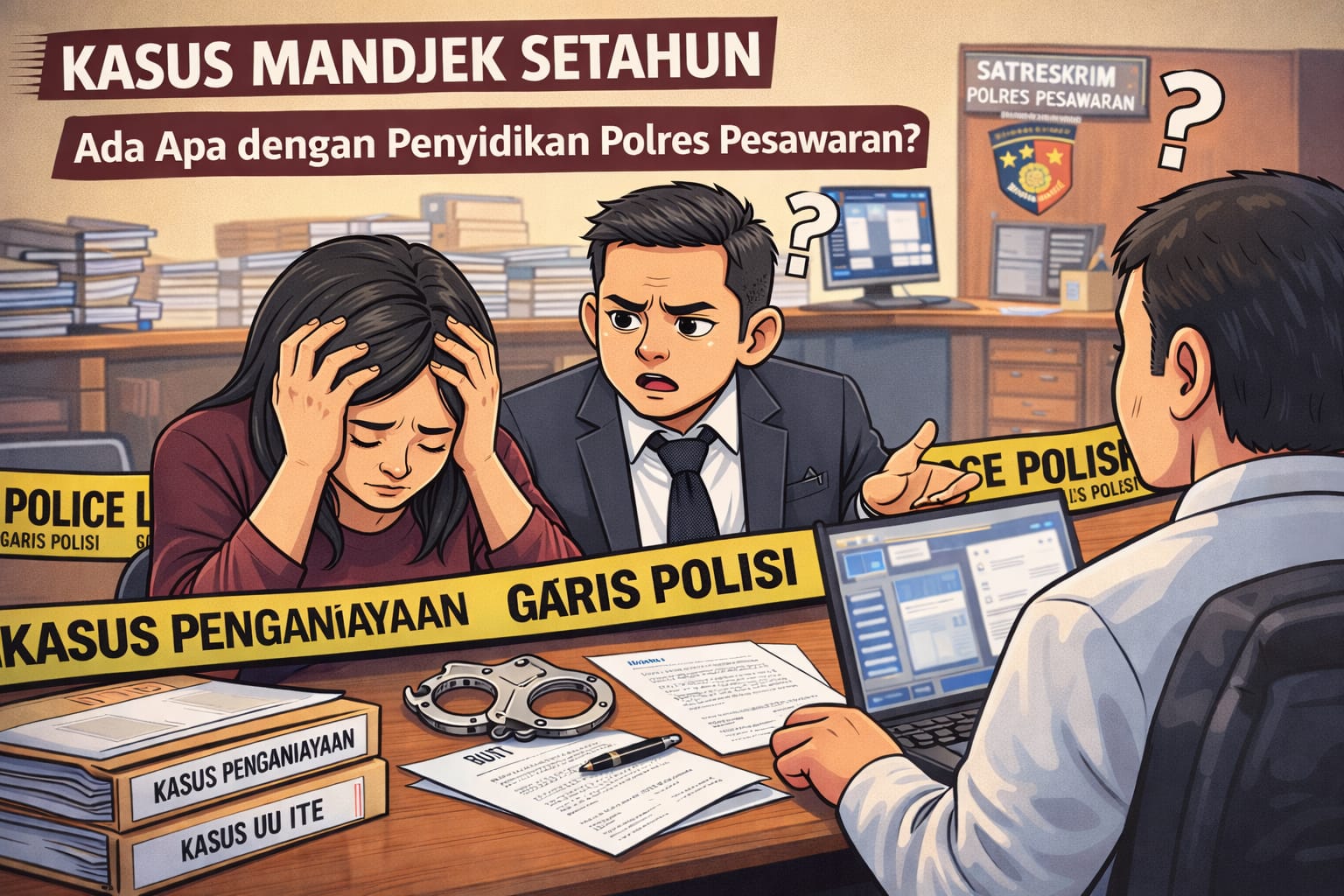 Kasus Penganiayaan dan UU ITE RZS vs MP Mandek Hampir Setahun, Kinerja Polres Pesawaran Disorot